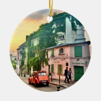 パリのサンセットクリスマスツリーの装飾 セラミックオーナメント