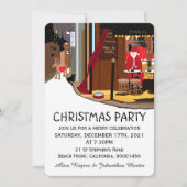 パリのサンタクリスマスパーティー招待状 招待状 (正面)