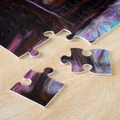 パリのサントシャペルのステンドグラス – 油 ジグソーパズル (側面)