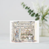 パリのシャンペンFlaneur インビテーションポストカード (スタンド正面)