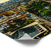 パリのスカイラインとエッフェル ポスター (角)