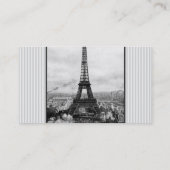 パリのストライプのなヴィンテージのエッフェル塔 名刺 (裏面)