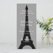 パリのスモーキーグレーのイブニング オープンハウス 招待状 (スタンド正面)