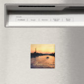 パリのセーヌ川の夕日，フランスの磁石 マグネット (インサイチュ (食洗機))