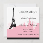 パリのセーブ・ザ・デート案内 セーブザデート (裏面)