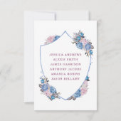 パリのチャーム結婚の座席番号 招待状 (裏面)