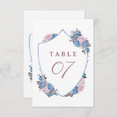 パリのチャーム結婚の座席番号 招待状 (正面/裏面)