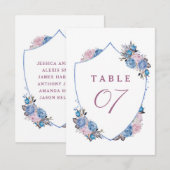 パリのチャーム テーブルナンバー ウェディング プレート (正面/裏面)