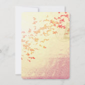 パリのテーマの結婚式招待状のテンプレート 招待状 (裏面)