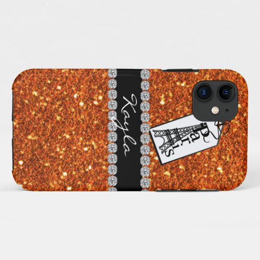 パリのテーマ珊瑚の水晶きらきら光るなIPHONE 5の場合 Case-Mate iPhoneケース (裏面(横))