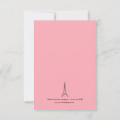 パリのテーマ – 3x5バチェロレッテ招待状 招待状 (裏面)