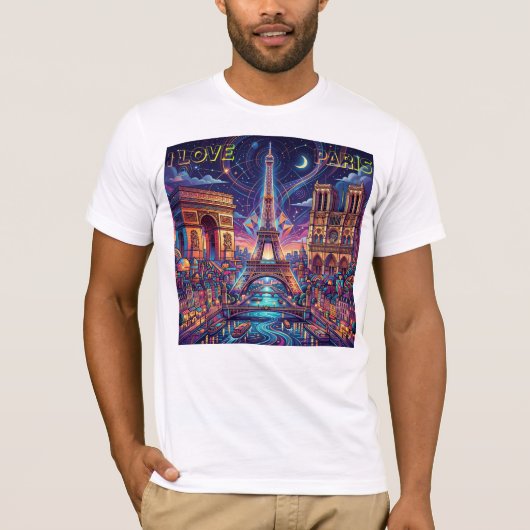 パリのデザイン大好き Tシャツ (正面)