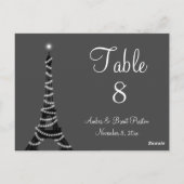 パリのナイトテーブル番号 ポストカード (裏面)