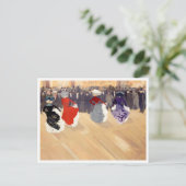 パリのナイトライフルイアベル・トリュシェファインアート ポストカード (スタンド正面)