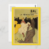 パリのナイトライフ1891トゥールーズロートレック ポストカード (正面/裏面)