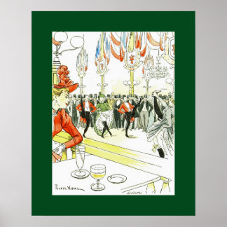 パリのナイトライフ～ピエール・ヴィダル~*変更マットカラー ポスター