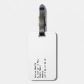 パリのノートルダム大聖堂のイラスト ラゲッジタグ (裏面縦)