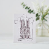 パリのノートルダム大聖堂 | シテ島 ポストカード (スタンド正面)