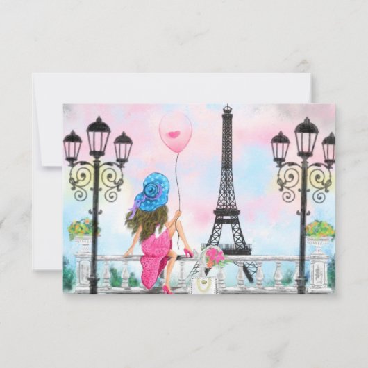パリのハッピーマザーズデイカードウーマン (裏面)