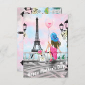 パリのハッピーマザーズデイカードウーマン (正面/裏面)