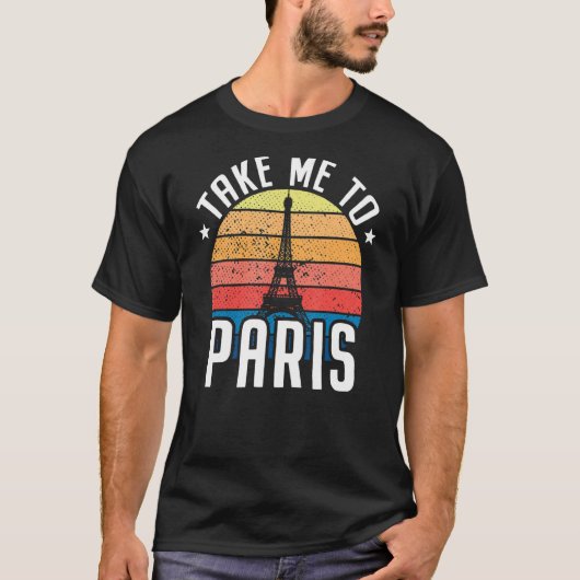 パリのハートビートエッフェルタワーFrance I Lに連れて行く Tシャツ (正面)