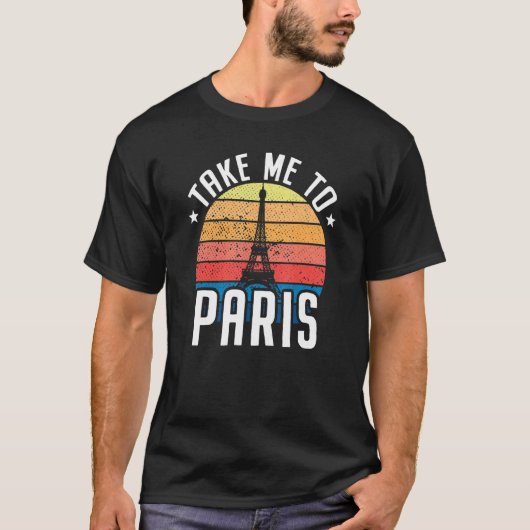 パリのハートビートエッフェルタワーFrance I Lに連れて行く Tシャツ (正面)