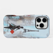 パリのバウンドウーマン iPhoneケース (裏面横)
