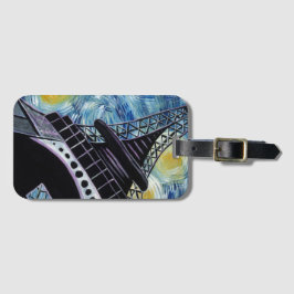 パリのバッグのラベルの星明かりの夜 ラゲッジタグ