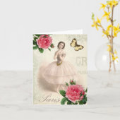 パリのバレリーナ カード (黄色い花)