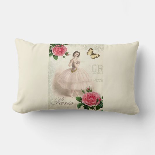 パリのバレリーナ ランバークッション (正面)