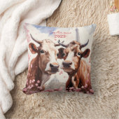 パリのバレンタインデー – 牛のカップル –  クッション (ブランケット)