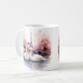 パリのバレンタインデー – 白鳥のカップル – マグカップ (正面左)