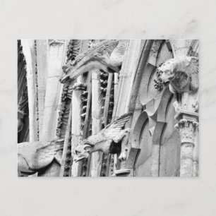 パリのパリ大聖堂Gargoyles, Notre Dame de Paris ポストカード