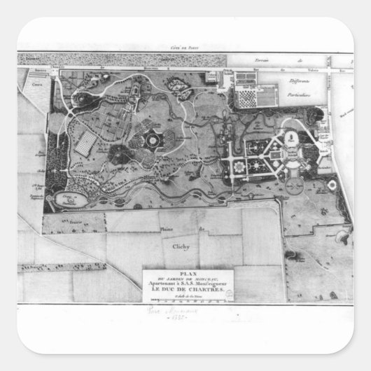 パリのパルクモンソー計画 スクエアシール (正面)