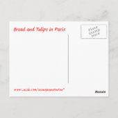 パリのパンとチューリップ ポストカード (裏面)