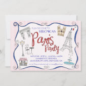 パリのパーティの招待状 招待状 (正面)