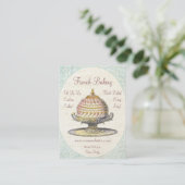 パリのビクトリアンなヴィンテージのフランス人のベーカリー 名刺 (スタンド正面)