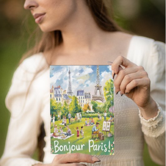 パリのピクニックアンダーザザエッフェルタワー ポストカード