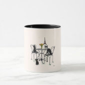 パリのピンクのコーヒー・マグの子ネコ マグカップ (中央)