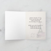 パリのピンクのテーマの挨拶状の夕べ 招待状 (内部)