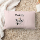 パリのピンクの腰神経の枕の子ネコ ランバークッション (ブランケット)