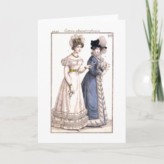 パリのファッションイラストレーション – グリーティングカード (正面)