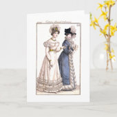 パリのファッションイラストレーション – グリーティングカード (黄色い花)