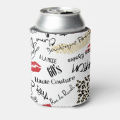 パリのファッション:ヴィンテージの魅力パターン。 缶クーラー (缶裏面)