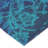 パリのフェミニンゴビクトリアンシックネイビーブルーレース ショートテーブルランナー (コーナー)