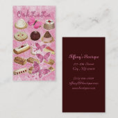 パリのフランスのなペストリーのカップケーキのクッキーのパン屋 名刺 (正面/裏面)