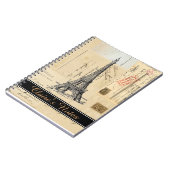 パリのフランスのな郵便はがきは螺線形ノートを個人化します ノートブック (左側)