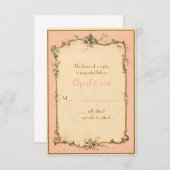 パリのフランスのな香水のラベルの招待状RSVP 出欠カード (正面/裏面)