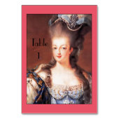 パリのフランス人のMarieアントワネットのテーマのテーブルカード テーブルナンバー (裏面)