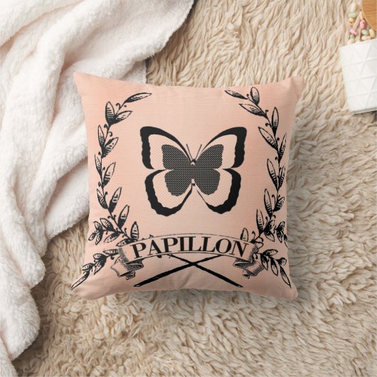 パリのフランス人のPapillonのかわいらしい枕 クッション (ブランケット)